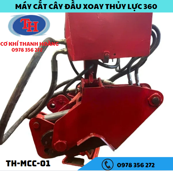 MÁY CẮT CÂY ĐẦU XOAY THỦY LỰC 360 ĐỘ