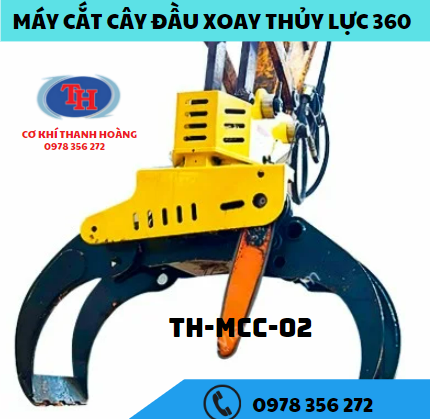 MÁY CẮT CÂY ĐẦU XOAY THỦY LỰC 360 ĐỘ